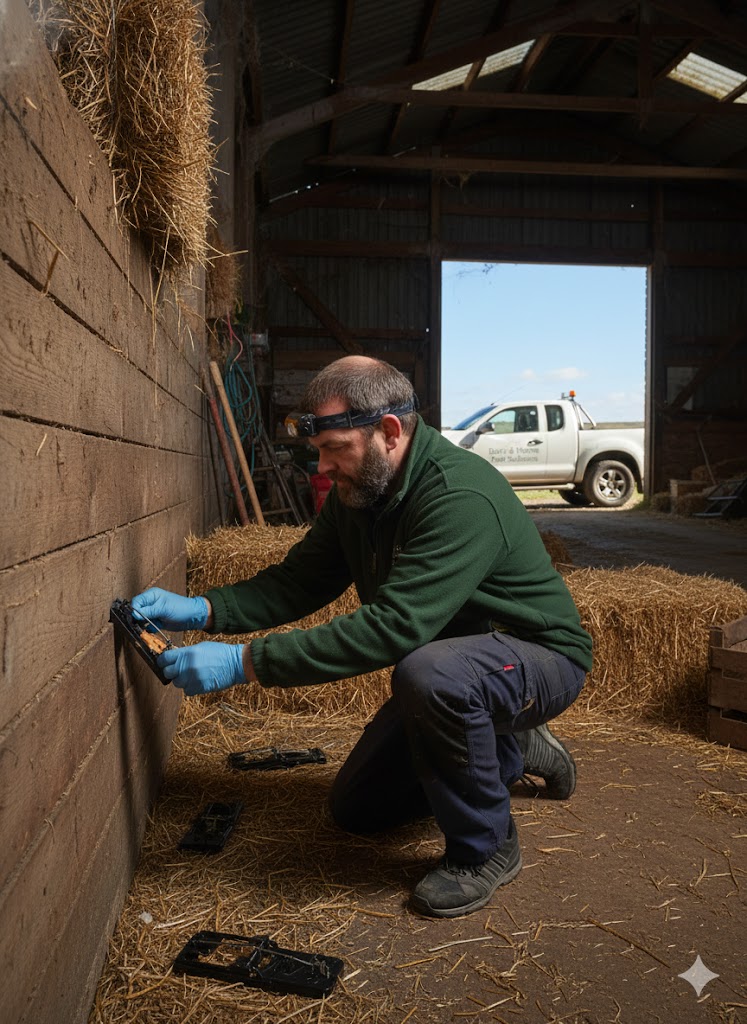 Farm rat trapping Merthyr
